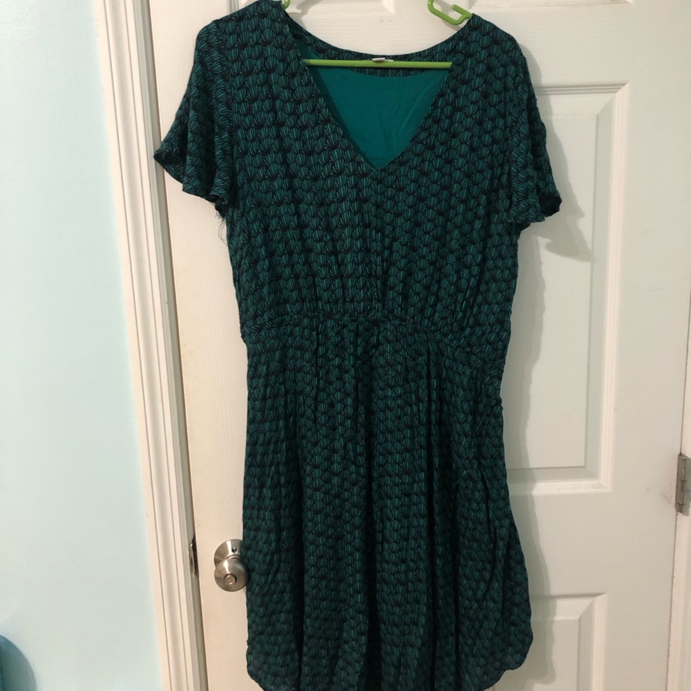 Merona Teal Patterned Dress